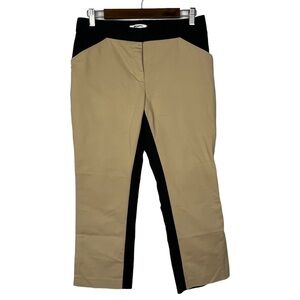 DKNY Tan & Black Two Tone Straight Leg Dress Pants 10